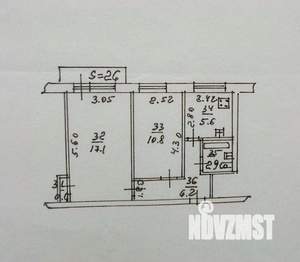 2-к квартира, вторичка, 45м2, 5/5 этаж