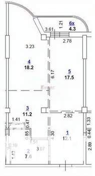 2-к квартира, вторичка, 71м2, 17/19 этаж
