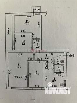 4-к квартира, вторичка, 67м2, 3/10 этаж