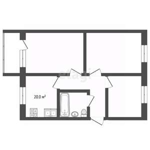 2-к квартира, вторичка, 65м2, 3/5 этаж