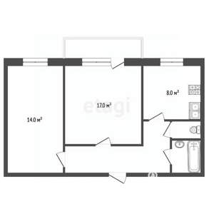 2-к квартира, вторичка, 52м2, 5/9 этаж