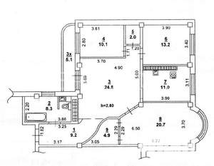 4-к квартира, вторичка, 105м2, 11/16 этаж