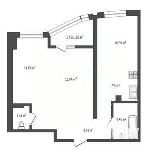 3-к квартира, вторичка, 59м2, 14/25 этаж