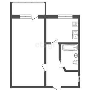 1-к квартира, вторичка, 28м2, 5/5 этаж