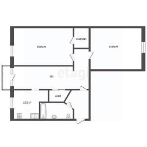 3-к квартира, вторичка, 57м2, 3/5 этаж