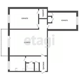 3-к квартира, вторичка, 57м2, 5/5 этаж