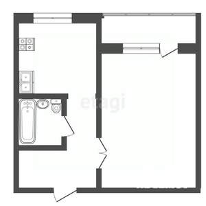 1-к квартира, вторичка, 22м2, 1/9 этаж