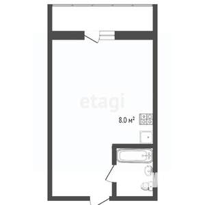 Студия квартира, вторичка, 30м2, 17/24 этаж