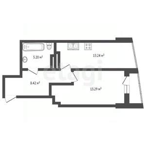 1-к квартира, вторичка, 38м2, 8/25 этаж