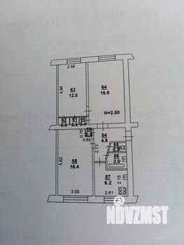 3-к квартира, вторичка, 62м2, 1/5 этаж