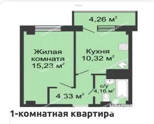 1-к квартира, сданный дом, 36м2, 15/16 этаж