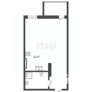 Студия квартира, сданный дом, 24м2, 8/27 этаж