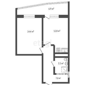 1-к квартира, вторичка, 40м2, 15/25 этаж