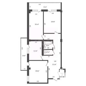 3-к квартира, вторичка, 92м2, 20/26 этаж