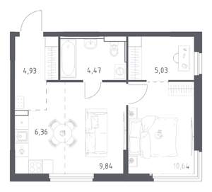 1-к квартира, вторичка, 41м2, 12/17 этаж