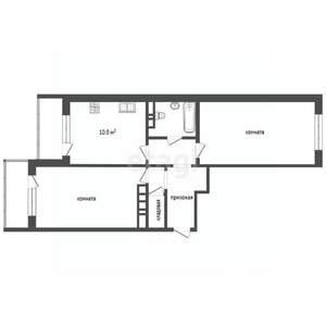 2-к квартира, вторичка, 56м2, 15/18 этаж