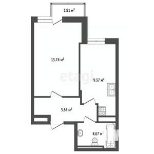 1-к квартира, вторичка, 37м2, 2/28 этаж