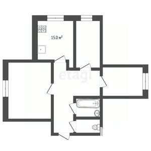 3-к квартира, вторичка, 85м2, 3/17 этаж
