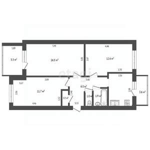 3-к квартира, вторичка, 60м2, 3/5 этаж