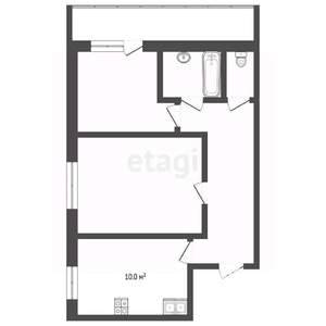 2-к квартира, вторичка, 52м2, 7/9 этаж