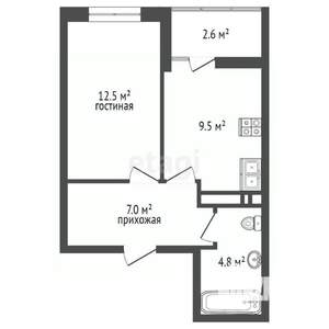 1-к квартира, вторичка, 38м2, 9/20 этаж