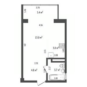 Студия квартира, вторичка, 31м2, 3/10 этаж