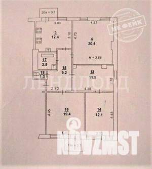 4-к квартира, вторичка, 90м2, 3/3 этаж