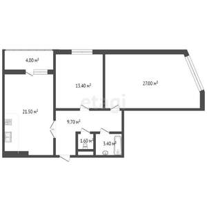 2-к квартира, вторичка, 79м2, 20/22 этаж