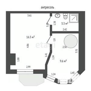 2-к квартира, вторичка, 56м2, 3/4 этаж