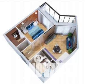 2-к квартира, вторичка, 47м2, 24/24 этаж