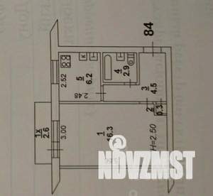 1-к квартира, вторичка, 30м2, 5/5 этаж