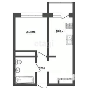 1-к квартира, вторичка, 36м2, 14/24 этаж