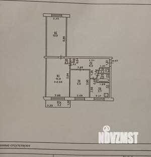 3-к квартира, вторичка, 59м2, 5/5 этаж