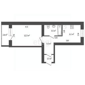 1-к квартира, вторичка, 30м2, 1/9 этаж