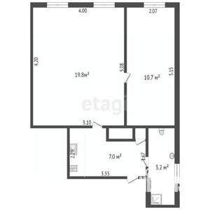 2-к квартира, вторичка, 40м2, 1/3 этаж