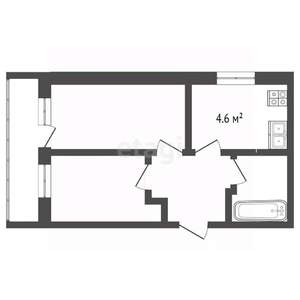 2-к квартира, вторичка, 44м2, 2/9 этаж