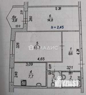 2-к квартира, вторичка, 50м2, 8/9 этаж