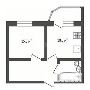 1-к квартира, вторичка, 33м2, 13/19 этаж