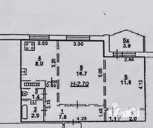 2-к квартира, вторичка, 51м2, 1/10 этаж
