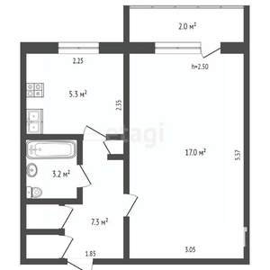1-к квартира, вторичка, 23м2, 9/9 этаж