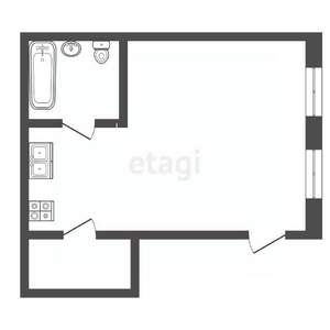 Студия квартира, вторичка, 29м2, 1/3 этаж