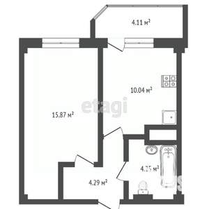 1-к квартира, вторичка, 37м2, 5/16 этаж