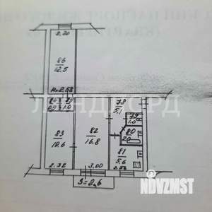 3-к квартира, вторичка, 56м2, 3/5 этаж