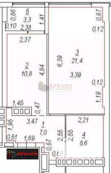 1-к квартира, сданный дом, 48м2, 2/25 этаж