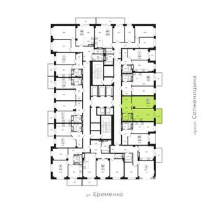 2-к квартира, вторичка, 52м2, 14/24 этаж