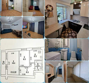 2-к квартира, вторичка, 45м2, 1/9 этаж