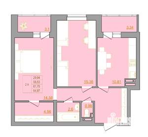 2-к квартира, вторичка, 66м2, 10/22 этаж