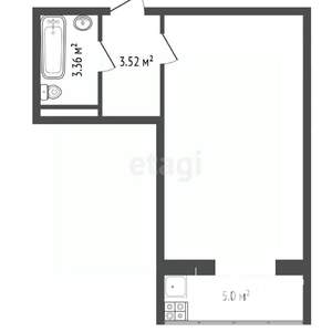 Студия квартира, вторичка, 30м2, 1/17 этаж