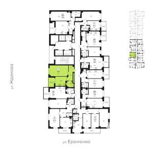 1-к квартира, вторичка, 45м2, 11/24 этаж