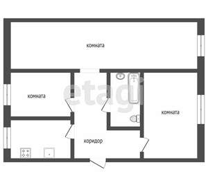 3-к квартира, вторичка, 61м2, 3/5 этаж